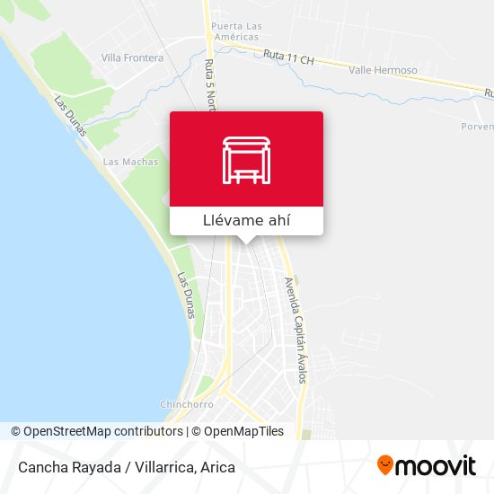 Mapa de Cancha Rayada / Villarrica