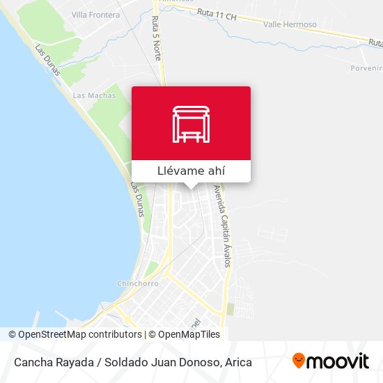 Mapa de Cancha Rayada / Soldado Juan Donoso