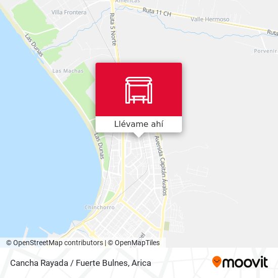 Mapa de Cancha Rayada / Fuerte Bulnes