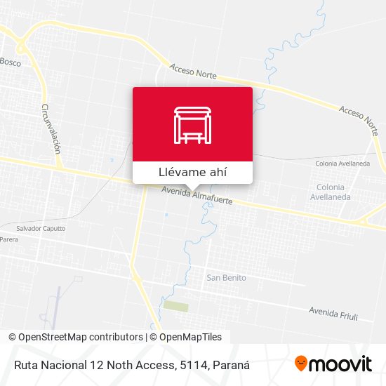 Mapa de Ruta Nacional 12 Noth Access, 5114