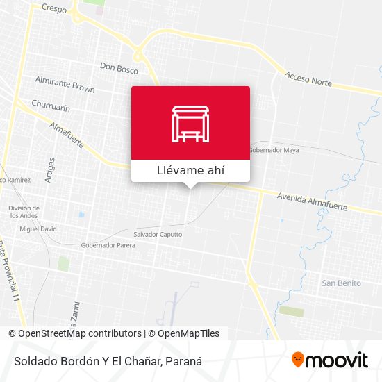 Mapa de Soldado Bordón Y  El Chañar