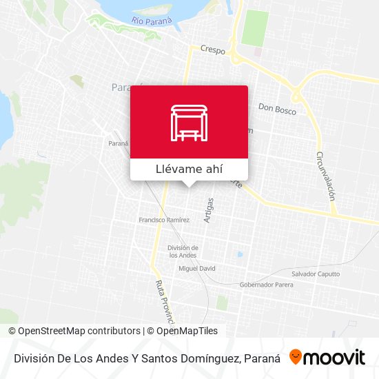 Mapa de División De Los Andes Y Santos Domínguez