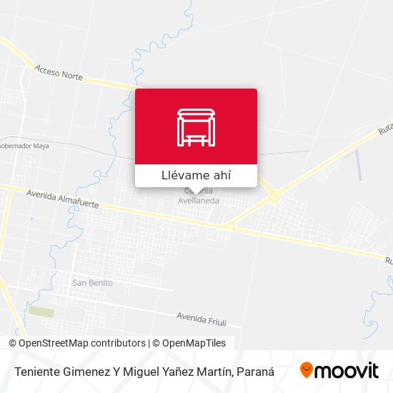 Mapa de Teniente Gimenez Y Miguel Yañez Martín