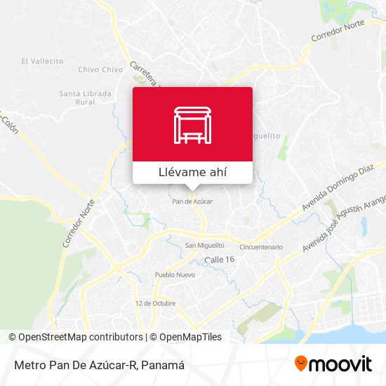 Mapa de Metro Pan De Azúcar-R