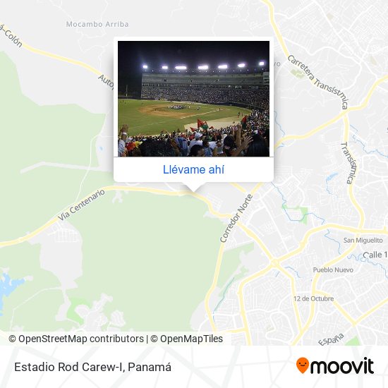 Mapa de Estadio Rod Carew-I