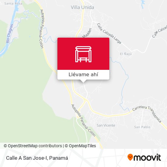 Mapa de Calle A San Jose-I