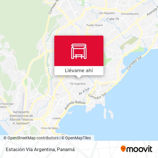 Mapa de Estación Vía Argentina