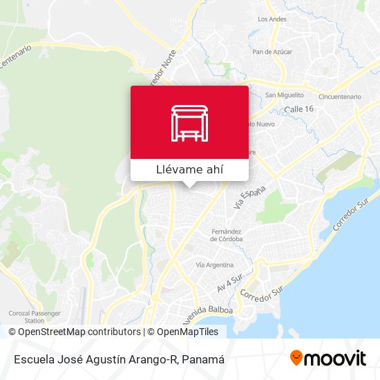Mapa de Escuela José Agustín Arango-R