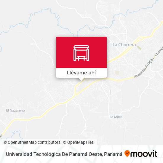 Mapa de Universidad Tecnológica De Panamá Oeste