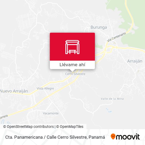 Mapa de Cta. Panamericana / Calle Cerro Silvestre
