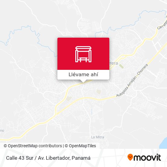 Mapa de Calle 43 Sur / Av. Libertador