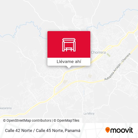 Mapa de Calle 42 Norte / Calle 45 Norte