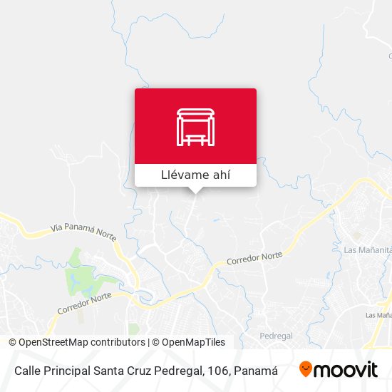 Mapa de Calle Principal Santa Cruz Pedregal, 106