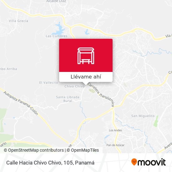 Mapa de Calle Hacia Chivo Chivo, 105