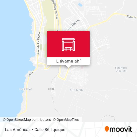 Mapa de Las Américas / Calle 86