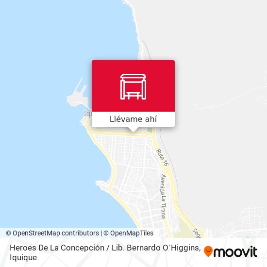 Mapa de Heroes De La Concepción / Lib. Bernardo O´Higgins