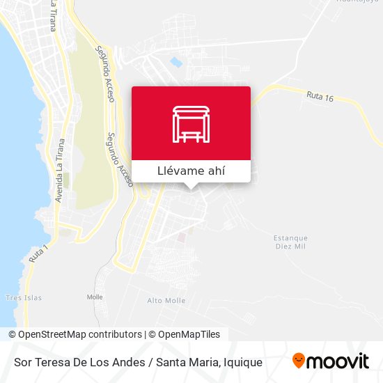 Mapa de Sor Teresa De Los Andes / Santa Maria