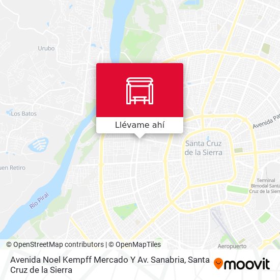 Mapa de Avenida Noel Kempff Mercado Y Av. Sanabria