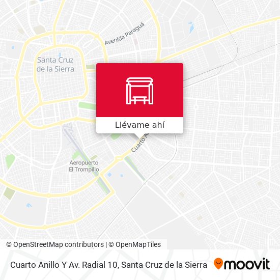 Mapa de Cuarto Anillo Y Av. Radial 10