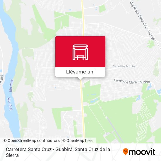 Mapa de Carretera Santa Cruz - Guabirá
