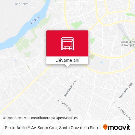 Mapa de Sexto Anillo Y Av. Santa Cruz