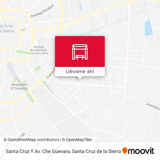 Mapa de Santa Cruz Y Av. Che Guevara