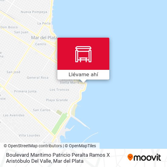 Mapa de Boulevard Marítimo Patricio Peralta Ramos X Aristóbulo Del Valle