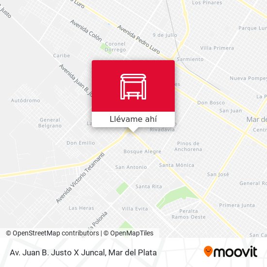 Mapa de Av. Juan B. Justo X Juncal