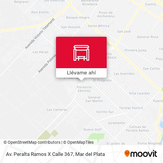 Mapa de Av. Peralta Ramos X Calle 367