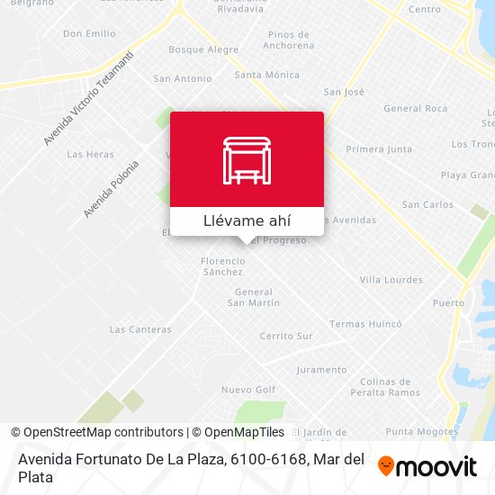 Mapa de Avenida Fortunato De La Plaza, 6100-6168