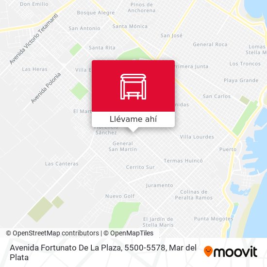 Mapa de Avenida Fortunato De La Plaza, 5500-5578