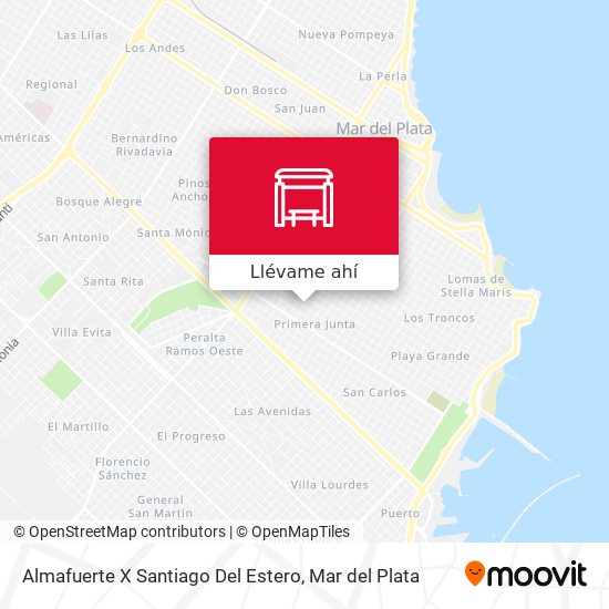 Mapa de Almafuerte X Santiago Del Estero