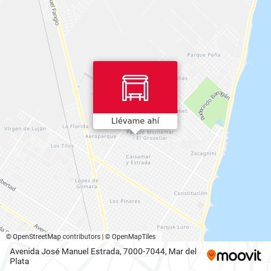 Mapa de Avenida José Manuel Estrada, 7000-7044