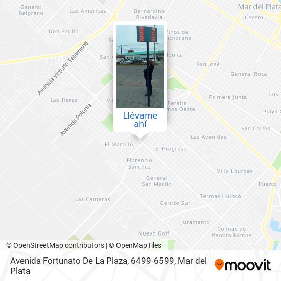 Mapa de Avenida Fortunato De La Plaza, 6499-6599