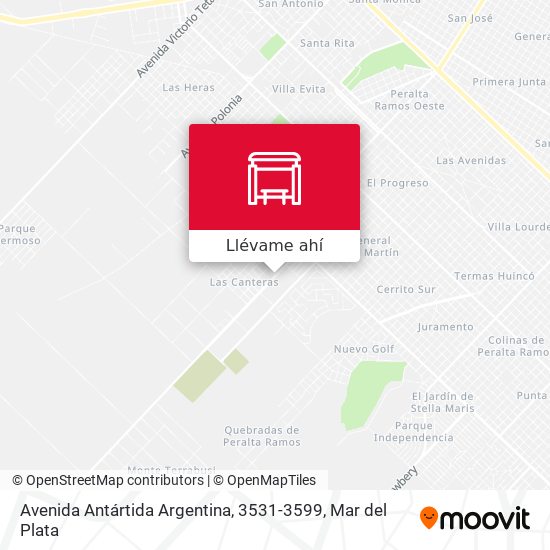 Mapa de Avenida Antártida Argentina, 3531-3599