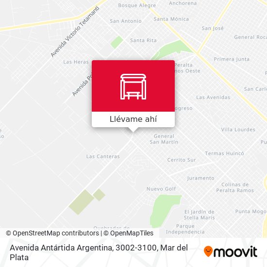 Mapa de Avenida Antártida Argentina, 3002-3100