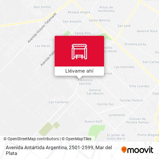 Mapa de Avenida Antártida Argentina, 2501-2599