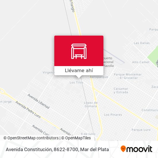 Mapa de Avenida Constitución, 8622-8700