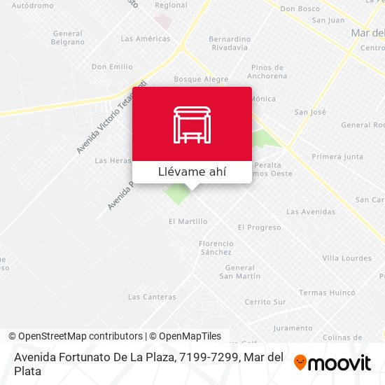 Mapa de Avenida Fortunato De La Plaza, 7199-7299