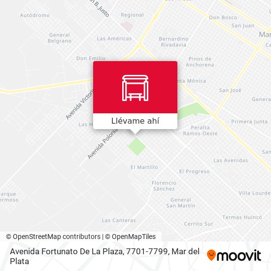 Mapa de Avenida Fortunato De La Plaza, 7701-7799