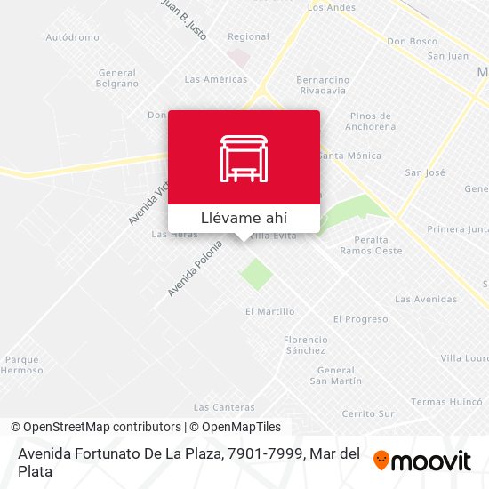 Mapa de Avenida Fortunato De La Plaza, 7901-7999