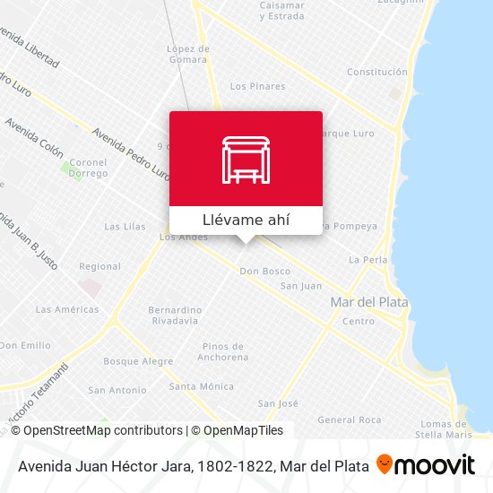 Mapa de Avenida Juan Héctor Jara, 1802-1822