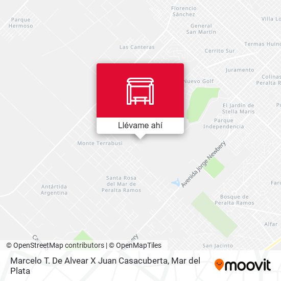 Mapa de Marcelo T. De Alvear X Juan Casacuberta