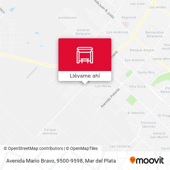 Mapa de Avenida Mario Bravo, 9500-9598