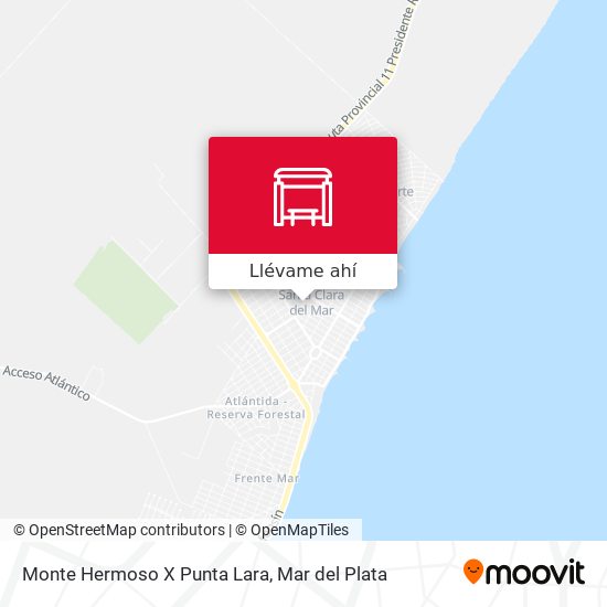 Mapa de Monte Hermoso X Punta Lara