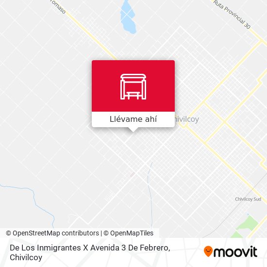 Mapa de De Los Inmigrantes X Avenida 3 De Febrero