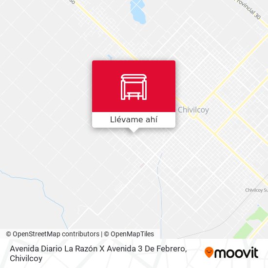 Mapa de Avenida Diario La Razón X Avenida 3 De Febrero