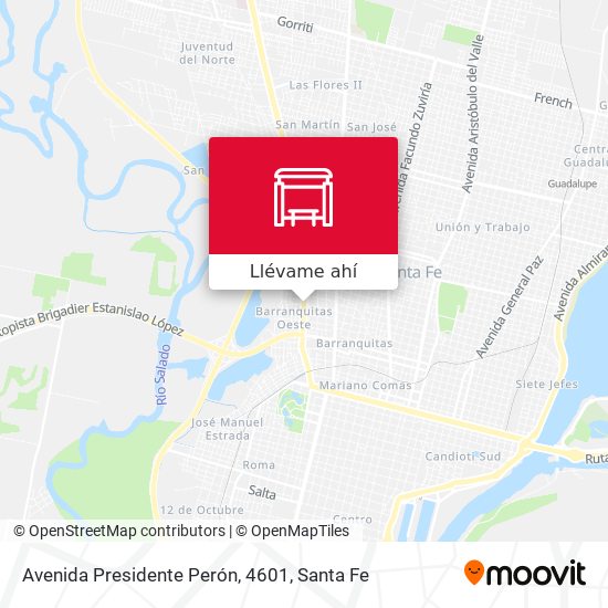 Mapa de Avenida Presidente Perón, 4601