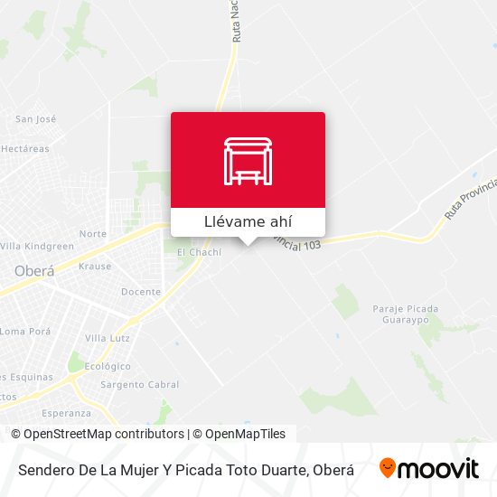 Mapa de Sendero De La Mujer Y Picada Toto Duarte