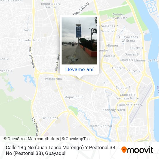 Mapa de Calle 18g No (Juan Tanca Marengo) Y Peatonal 38 No (Peatonal 38)